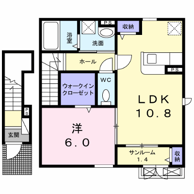 ソル・レヴァンテ 203【管理NO：1-021267001-02030】 ★家具家電は申し込み後に搬入します★ ★2026年10月下旬入居可能★の外観画像