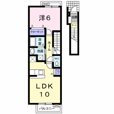 エコルポアイＳ 202【管理NO：1-017696201-02020】 ★家具家電は申し込み後に搬入します★ ★2026年10月中旬入居可能★の外観画像