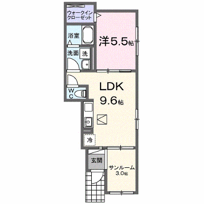 ハニー　テラス 103【管理NO：1-028602301-01030】 ★家具家電は申し込み後に搬入します★ ★2026年11月上旬入居可能★の外観画像
