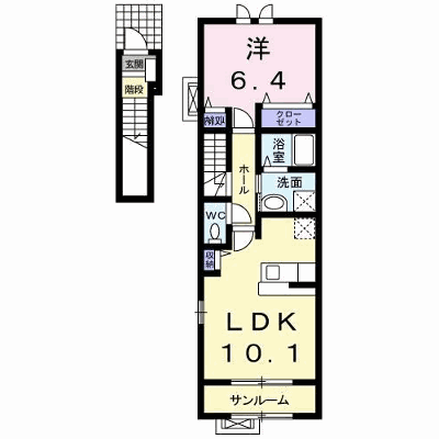 メゾン　ラ・メール 202【管理NO：1-016509701-02020】 ★家具家電は申し込み後に搬入します★ ★2026年10月中旬入居可能★の外観画像
