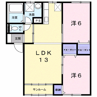 アマリュ－ジュＦ・Ｂ 102【管理NO：1-004732202-01020】 ★家具家電は申し込み後に搬入します★ ★2026年10月上旬入居可能★の外観画像