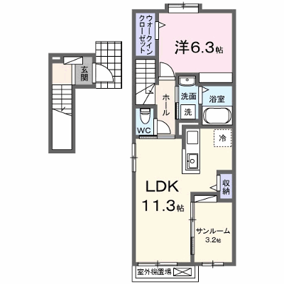 ライラック 204【管理NO：1-028654201-02040】 ★家具家電は申し込み後に搬入します★ ★2027年02月上旬入居可能★の外観画像