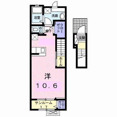 ドルフ 205【管理NO：1-024789801-02040】 ★家具家電は申し込み後に搬入します★ ★2026年10月中旬入居可能★の外観画像