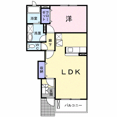 オランジュ 102【管理NO：1-013660102-01020】 ★家具家電は申し込み後に搬入します★ ★2026年10月中旬入居可能★の外観画像