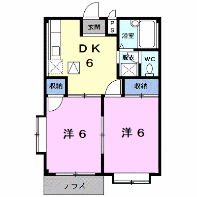 エルディム栗木山 103【管理NO：1-003125201-01030】 ★家具家電は申し込み後に搬入します★ ★2026年10月中旬入居可能★の外観画像