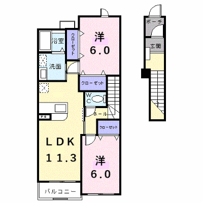 アイビーガーデンＢ 203【管理NO：1-013449002-02030】 ★家具家電は申し込み後に搬入します★ ★2026年11月上旬入居可能★の外観画像