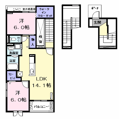 レニティフ　Ⅱ 303【管理NO：1-020104302-03030】 ★家具家電は申し込み後に搬入します★ ★2026年12月中旬入居可能★の外観画像