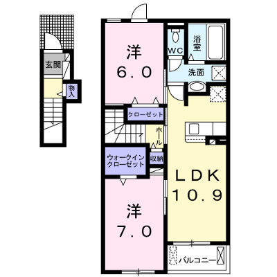 クラール北永井Ａ 201【管理NO：1-025409601-02010】 ★家具家電は申し込み後に搬入します★ ★2026年10月中旬入居可能★の外観画像