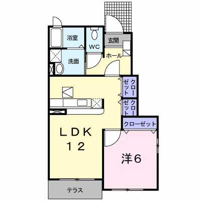 メゾンブリアンⅡ 101【管理NO：1-014101701-01010】 ★家具家電は申し込み後に搬入します★ ★2026年10月中旬入居可能★の外観画像