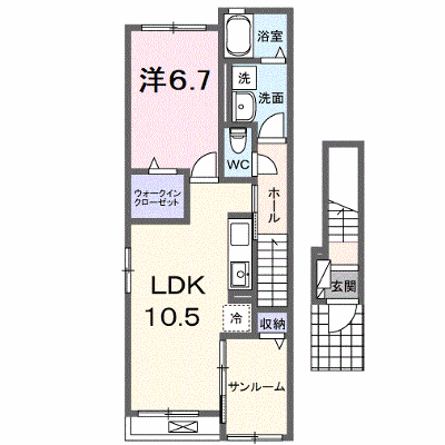 モンテ　ウネビ 201【管理NO：1-027795901-02010】 ★家具家電は申し込み後に搬入します★の外観画像