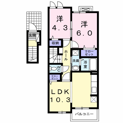 ベルポスト・ドゥーエ 201【管理NO：1-018268901-02010】 ★家具家電は申し込み後に搬入します★ ★2026年10月下旬入居可能★の外観画像
