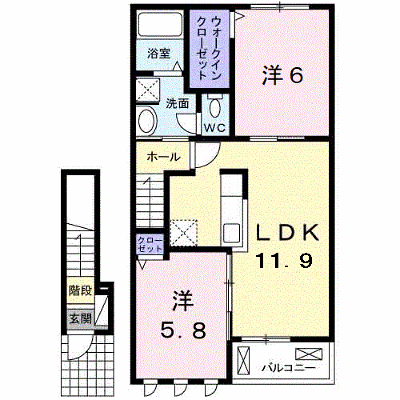 ディアコート２番館 202【管理NO：1-021276602-02020】 ★家具家電は申し込み後に搬入します★ ★2026年10月中旬入居可能★の外観画像