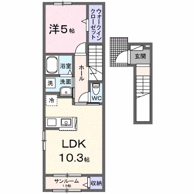 ラ・ボヌール 205【管理NO：1-028220401-02040】 ★家具家電は申し込み後に搬入します★ ★2026年12月下旬入居可能★の外観画像