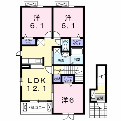 サニー・レジデンスＣ 201【管理NO：1-016919103-02010】 ★家具家電は申し込み後に搬入します★ ★2026年10月中旬入居可能★の外観画像