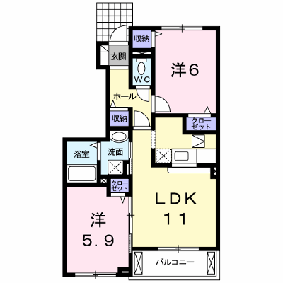 プランタン　ソレイユＦ 101【管理NO：1-016637601-01010】 ★家具家電は申し込み後に搬入します★ ★2026年10月下旬入居可能★の外観画像