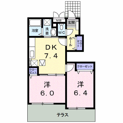 インテリオールＡ 103【管理NO：1-012829401-01030】 ★家具家電は申し込み後に搬入します★ ★2026年10月中旬入居可能★の外観画像