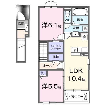 華城中央２丁目アパートＡ 201【管理NO：1-028101701-02010】 ★家具家電は申し込み後に搬入します★ ★2027年03月下旬入居可能★の外観画像