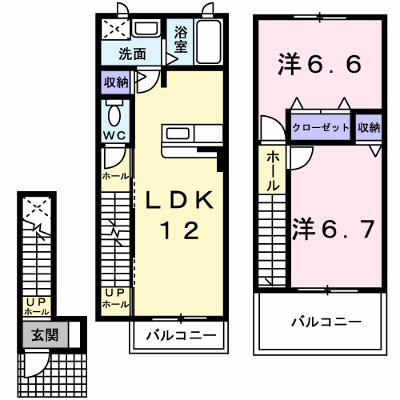 ル・ヴァンヴェール 206【管理NO：1-011732501-02050】 ★家具家電は申し込み後に搬入します★ ★2026年10月中旬入居可能★の外観画像