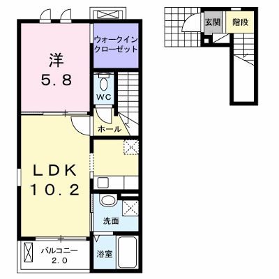 エレガントサキタＡ 205【管理NO：1-018138001-02040】 ★家具家電は申し込み後に搬入します★ ★2026年10月中旬入居可能★の外観画像