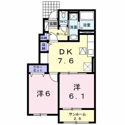 ゼファ－ハウス　Ｂ 102【管理NO：1-022541702-01020】 ★家具家電は申し込み後に搬入します★の外観画像