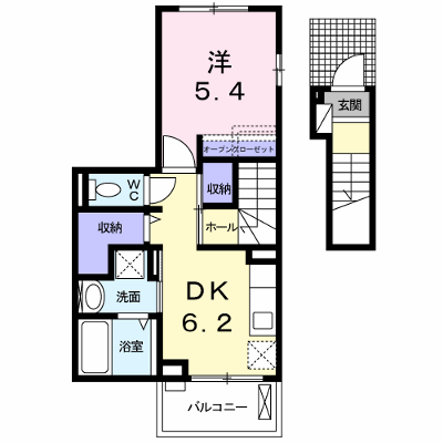メゾン・ド・カラン 201【管理NO：1-021975501-02010】 ★家具家電は申し込み後に搬入します★ ★2026年10月中旬入居可能★の外観画像