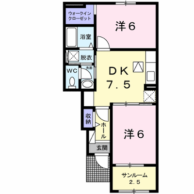 アンソレイユＢ 102【管理NO：1-020799102-01020】 ★家具家電は申し込み後に搬入します★ ★2026年10月下旬入居可能★の外観画像