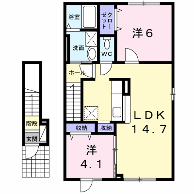 ル・シーニュ沼ノ端Ⅰ 203【管理NO：1-017366901-02030】 ★家具家電は申し込み後に搬入します★の外観画像