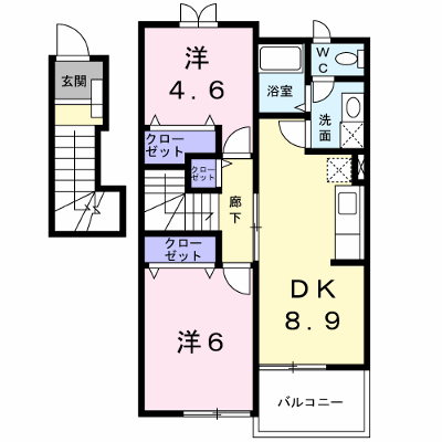 ハピネスホーム桜Ａ 202【管理NO：1-012269101-02020】 ★家具家電は申し込み後に搬入します★ ★2026年10月下旬入居可能★の外観画像