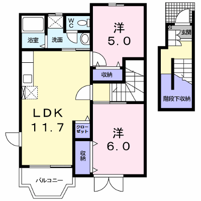 フラワーズＣ 202【管理NO：1-010487003-02020】 ★家具家電は申し込み後に搬入します★ ★2026年10月中旬入居可能★の外観画像