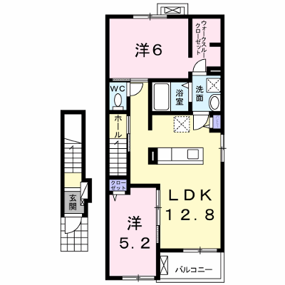 リベルテ 204【管理NO：1-024018901-02040】 ★家具家電は申し込み後に搬入します★ ★2027年02月中旬入居可能★の外観画像