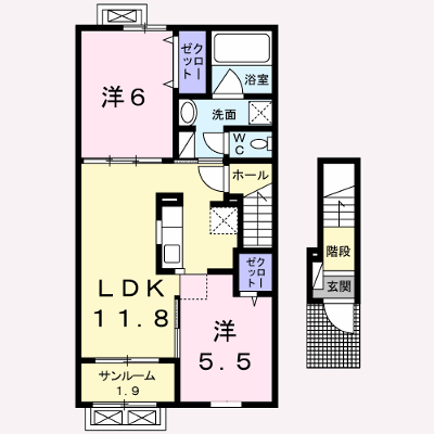 ペリドット・スクエア 202【管理NO：1-024143402-02020】 ★家具家電は申し込み後に搬入します★ ★2026年09月下旬入居可能★の外観画像