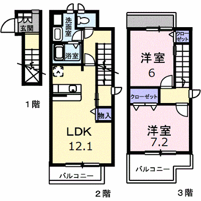 ステイブル神明 201【管理NO：1-013383801-02010】 ★家具家電は申し込み後に搬入します★ ★2026年10月中旬入居可能★の外観画像