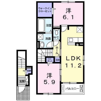 シオン　Ⅳ 203【管理NO：1-025066204-02030】 ★家具家電は申し込み後に搬入します★ ★2026年10月中旬入居可能★の外観画像