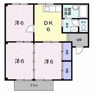 シティハイツ薫風 101【管理NO：1-004456301-01010】 ★家具家電は申し込み後に搬入します★ ★2026年10月中旬入居可能★の外観画像