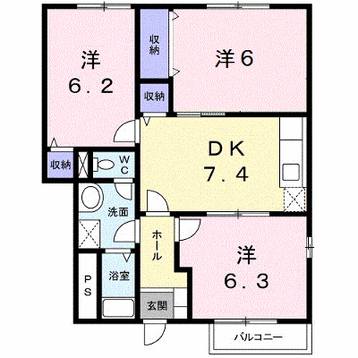 メープル焼山　Ｃ 104【管理NO：1-010338801-01040】 ★家具家電は申し込み後に搬入します★ ★2026年10月中旬入居可能★の外観画像