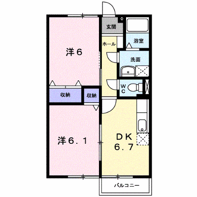 ウィステリア 102【管理NO：1-009372001-01020】 ★家具家電は申し込み後に搬入します★ ★2026年10月下旬入居可能★の外観画像