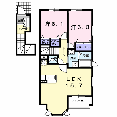 サンセール　Ａ 201【管理NO：1-014526501-02010】 ★家具家電は申し込み後に搬入します★ ★2026年10月上旬入居可能★の外観画像