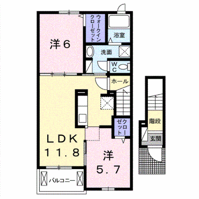 ポモドーロⅡ 202【管理NO：1-022005502-02020】 ★家具家電は申し込み後に搬入します★ ★2026年10月中旬入居可能★の外観画像