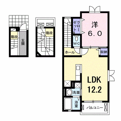 ルミナス　Ⅰ 301【管理NO：1-021318801-03010】 ★家具家電は申し込み後に搬入します★ ★2026年11月上旬入居可能★の外観画像