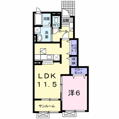 エアリーⅡ 102【管理NO：1-015303802-01020】 ★家具家電は申し込み後に搬入します★ ★2026年10月下旬入居可能★の外観画像