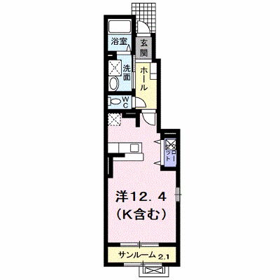 ラ・カーサ・フィオーレⅠ 101【管理NO：1-015172901-01010】 ★家具家電は申し込み後に搬入します★の外観画像