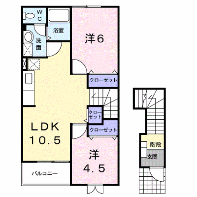 クレールレジェルテ 205【管理NO：1-011681901-02040】 ★家具家電は申し込み後に搬入します★の外観画像