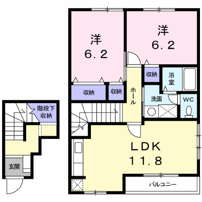 クラール・Ｍ 203【管理NO：1-013893201-02030】 ★家具家電は申し込み後に搬入します★ ★2026年10月中旬入居可能★の外観画像