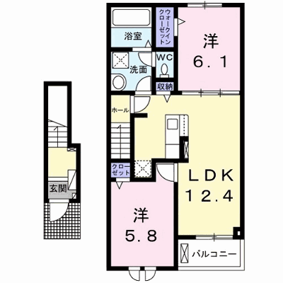 鳥羽町アパート 203【管理NO：1-028838001-02030】 ★家具家電は申し込み後に搬入します★ ★2027年03月上旬入居可能★の外観画像