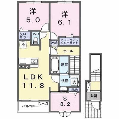 連取町アパート 202【管理NO：1-028836901-02020】 ★家具家電は申し込み後に搬入します★ ★2027年03月上旬入居可能★の外観画像