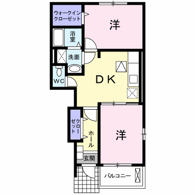 フランブリーズⅡ 104【管理NO：1-016160201-01040】 ★家具家電は申し込み後に搬入します★ ★2026年10月下旬入居可能★の外観画像