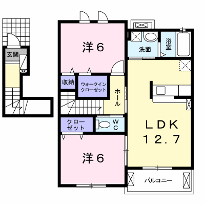 サンシャインビレッジアゼリアＢ 202【管理NO：1-017951901-02020】 ★家具家電は申し込み後に搬入します★ ★2026年10月下旬入居可能★の外観画像