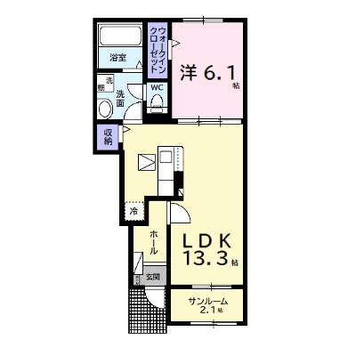 プラシード 102【管理NO：1-027517202-01020】 ★家具家電は申し込み後に搬入します★ ★2026年10月中旬入居可能★の外観画像