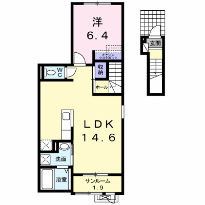 フェリオ河渡 201【管理NO：1-020425501-02010】 ★家具家電は申し込み後に搬入します★の外観画像