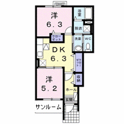 メゾン・ド・シュシュβ 101【管理NO：1-015619802-01010】 ★家具家電は申し込み後に搬入します★の外観画像